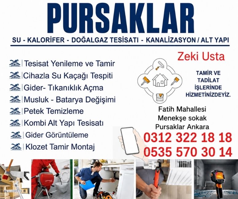 pursaklar su tesisatçısı